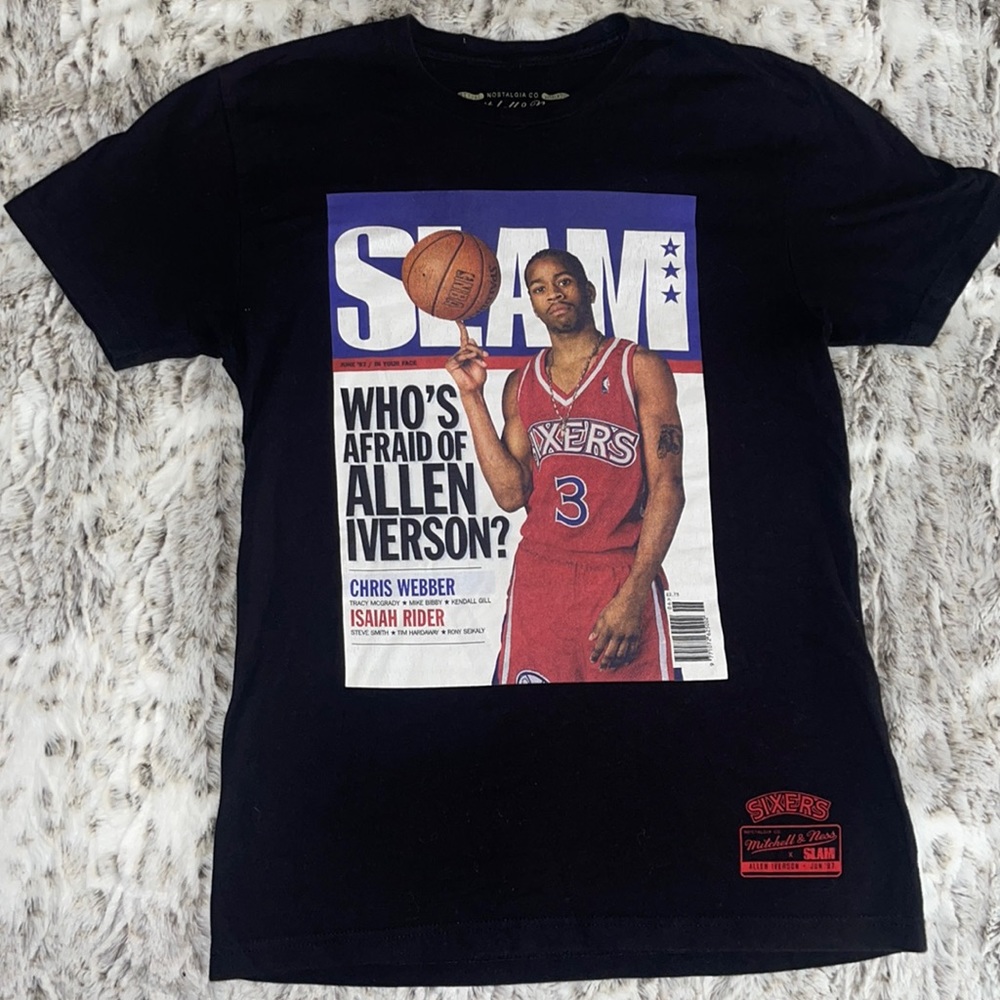 Mitchell & Ness Black Allen Iverson Rare Tshirt Size Small